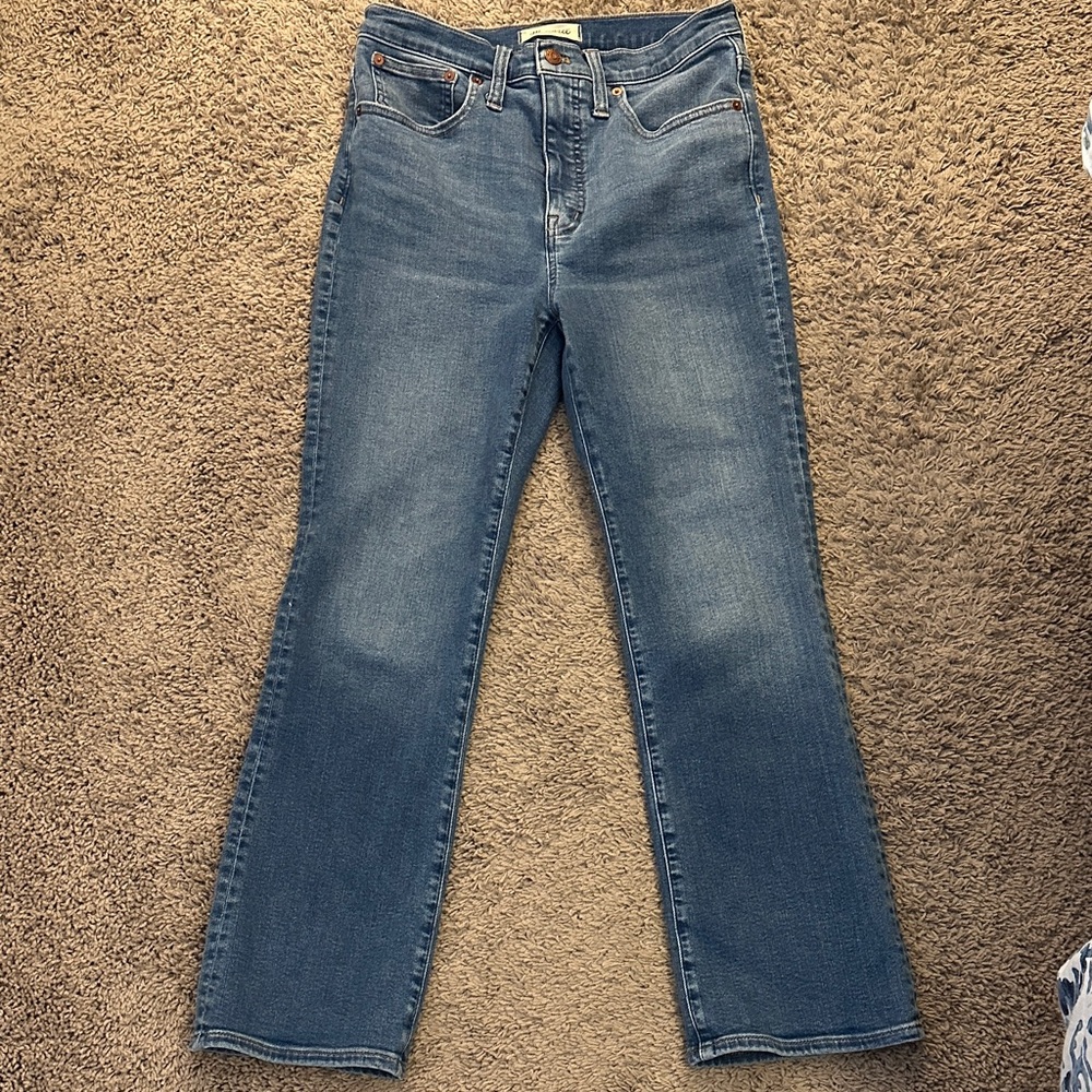 Madewell Women's Cropped Bootcut Jeans in Light Blue